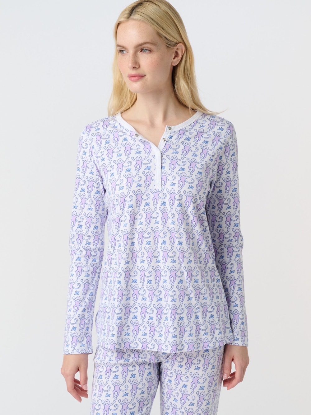 Roller Rabbit Lavender Monkey Pajamas - Picture 2 of 11